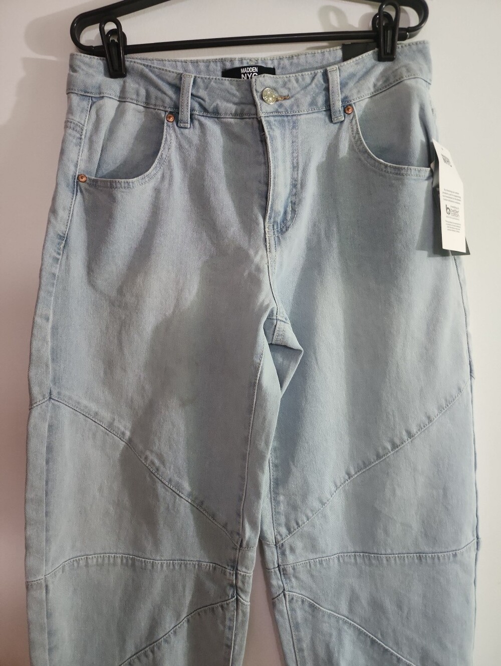 Women’s  Light Wash Mid Rise Barrel Denim  Jeans - Picture 3 of 11